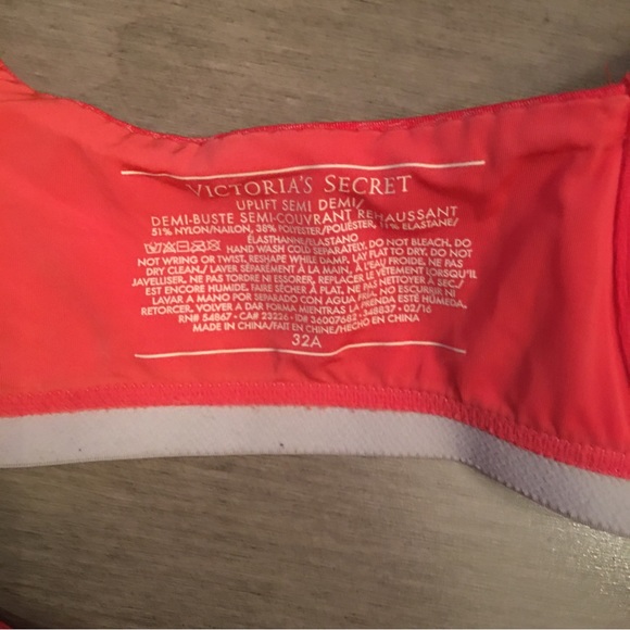 3for$30 VICTORIA SECRET LADIES BRA - 32A RED/ORANGE - GREAT CONDITION - Picture 3 of 3